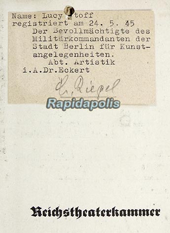 Military Commandant of the City of Berlin, Department Art Affairs May 1945