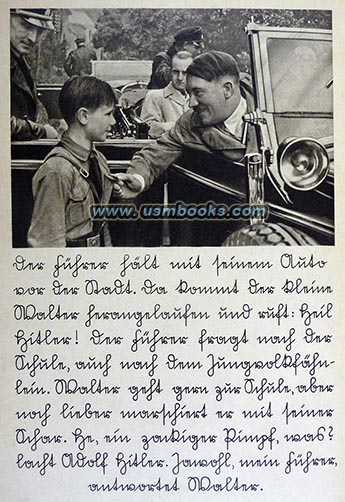 Adolf Hitler in his open Mercedes-Benz