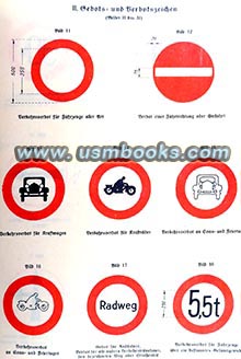 Third Reich traffic signs and regulations