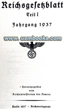 1937 Reichsgesetzblatt Teil 1