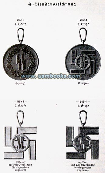 SS medals with runes and swastikas