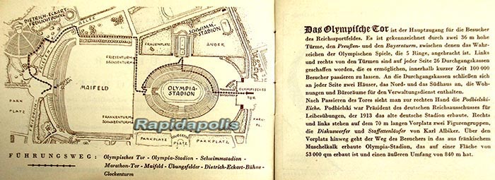 1937 Nazi souvenir guide to the Reichssportfeld built for the 1936 Summer Olympic Games in Berlin