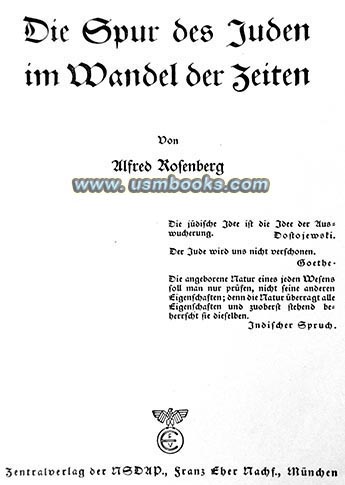 Die Spur des Juden im Wandel der Zeiten, Zentralverlag der NSDAP Franz Eher Nachfolger 1937