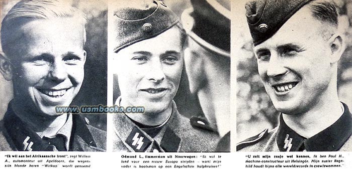 Waffen-SS volunteers, SS runes, SS collar tabs