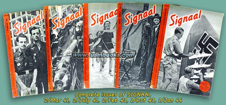 WW2 Nazi SIGNAL magazines from 1941, 1943, 1944