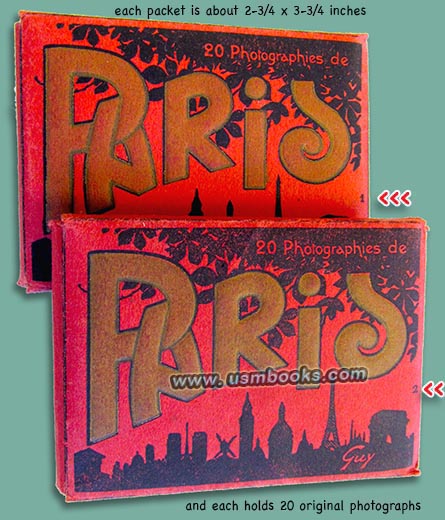 two original sets of souvenir photos of Nazi occupied Paris