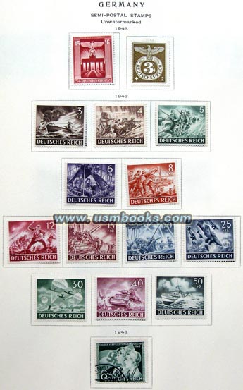 1943 Nazi Semi-Postal Military Stamps