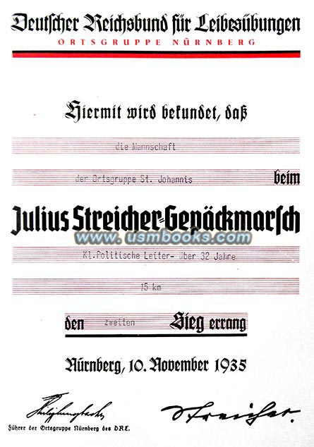 NSDAP Ortsgruppe St. Johannis, Julius Streicher Gepäckmarsch 1935