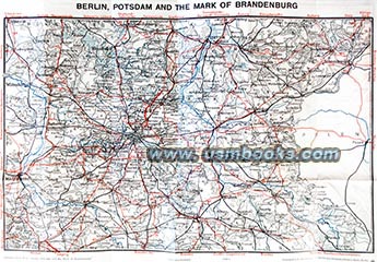 Nazi map Berlin, Potsdam, Brandenburg