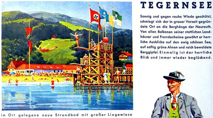 Tegernsee, 1938 travel brochure with swastika flags