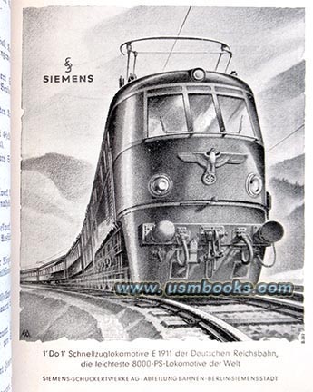 Siemens train locomotive with Nazi eagle and swastika