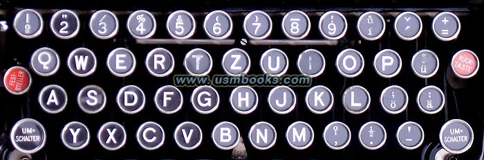 Third Reich typewriter keyboard