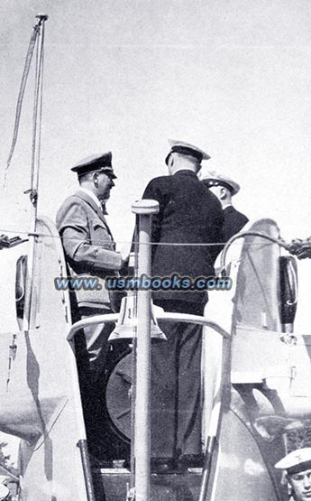 Adolf Hitler, Admiral Erich Raeder andKarl Dnitz, commander of the German submarine fleet