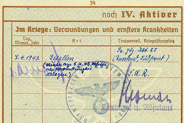 Wehrmacht death entry