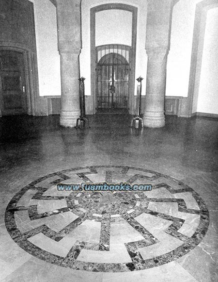 Nazi swastika floor inlay Wewelsburg