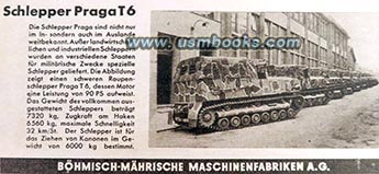 Czech Schlepper Praga T6; Nazi advertising