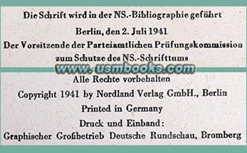 SS NORDLAND VERLAG, NS-Bibliographie